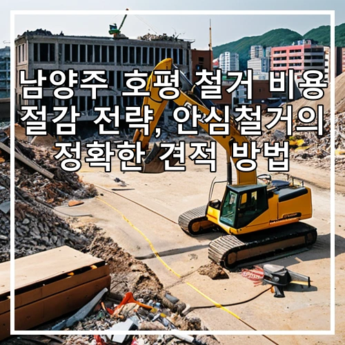 남양주 호평 철거 비용 절감 전략, 안심철거의 정확한 견적 방법