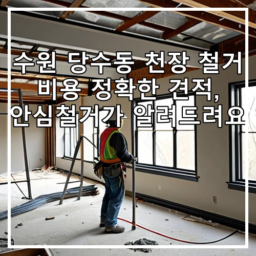 수원 당수동 천장 철거 비용 정확한 견적, 안심철거가 알려드려요