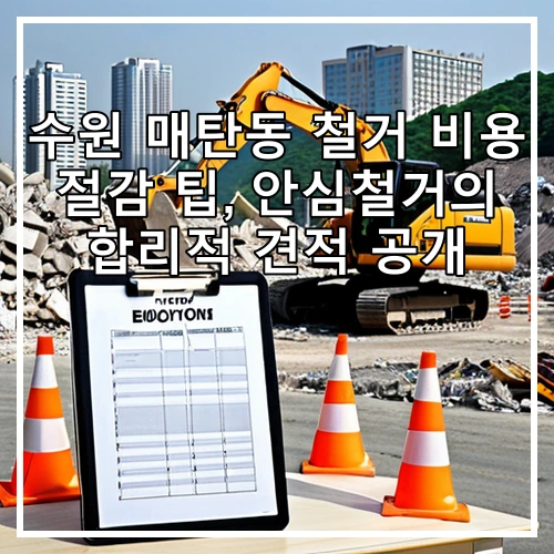 수원 매탄동 철거 비용 절감 팁, 안심철거의 합리적 견적 공개