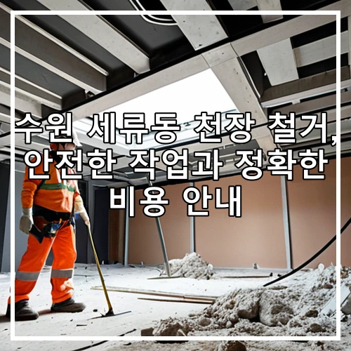 수원 세류동 천장 철거, 안전한 작업과 정확한 비용 안내