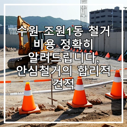 수원 조원1동 철거 비용 정확히 알려드립니다, 안심철거의 합리적 견적