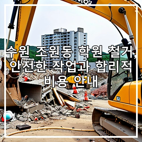 수원 조원동 학원 철거, 안전한 작업과 합리적 비용 안내