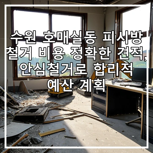수원 호매실동 피시방 철거 비용 정확한 견적, 안심철거로 합리적 예산 계획