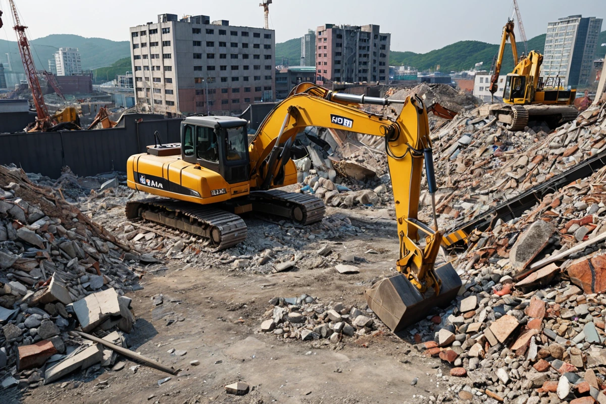 수원 고색동 철거 비용, 안전 절차와 정확한 견적 공유, 수원 고색동 철거 비용 산정 기준 관련 실제 현장을 담은 사실적인 사진, 사람(인물)이 전혀 등장하지 않게 합니다. 손·팔