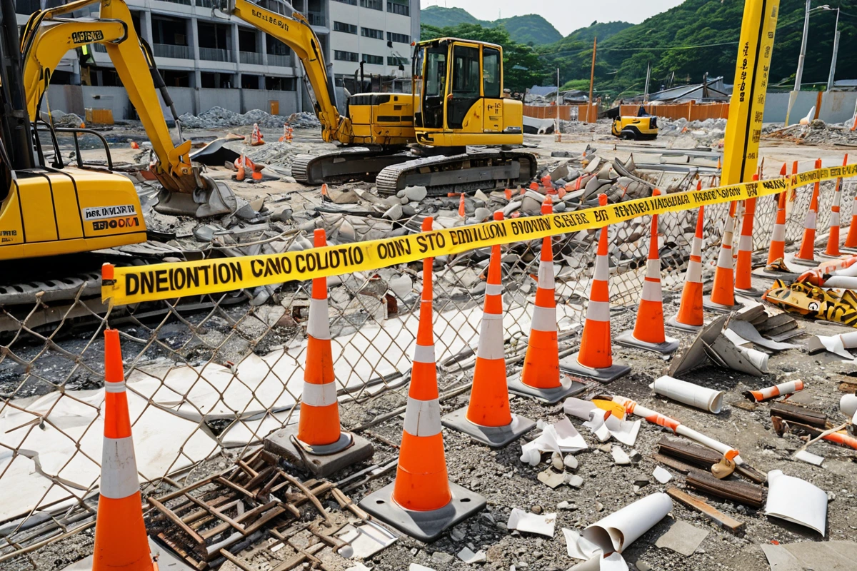 수원 화서동 식당 철거 전 서류 준비 및 안전 관리를 위한 현장, 철거 과정에서의 안전 사고 예방을 위한 전문가 감독이 필요한 철거 현장 배경